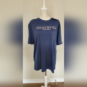 Life Is Good Navy Patriotic Tee